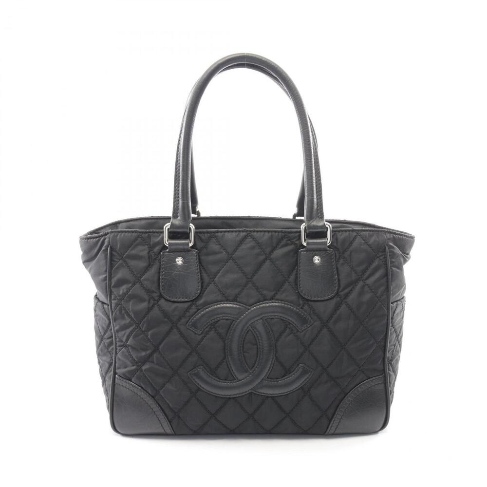 CHANEL Black Leather Tote Bag